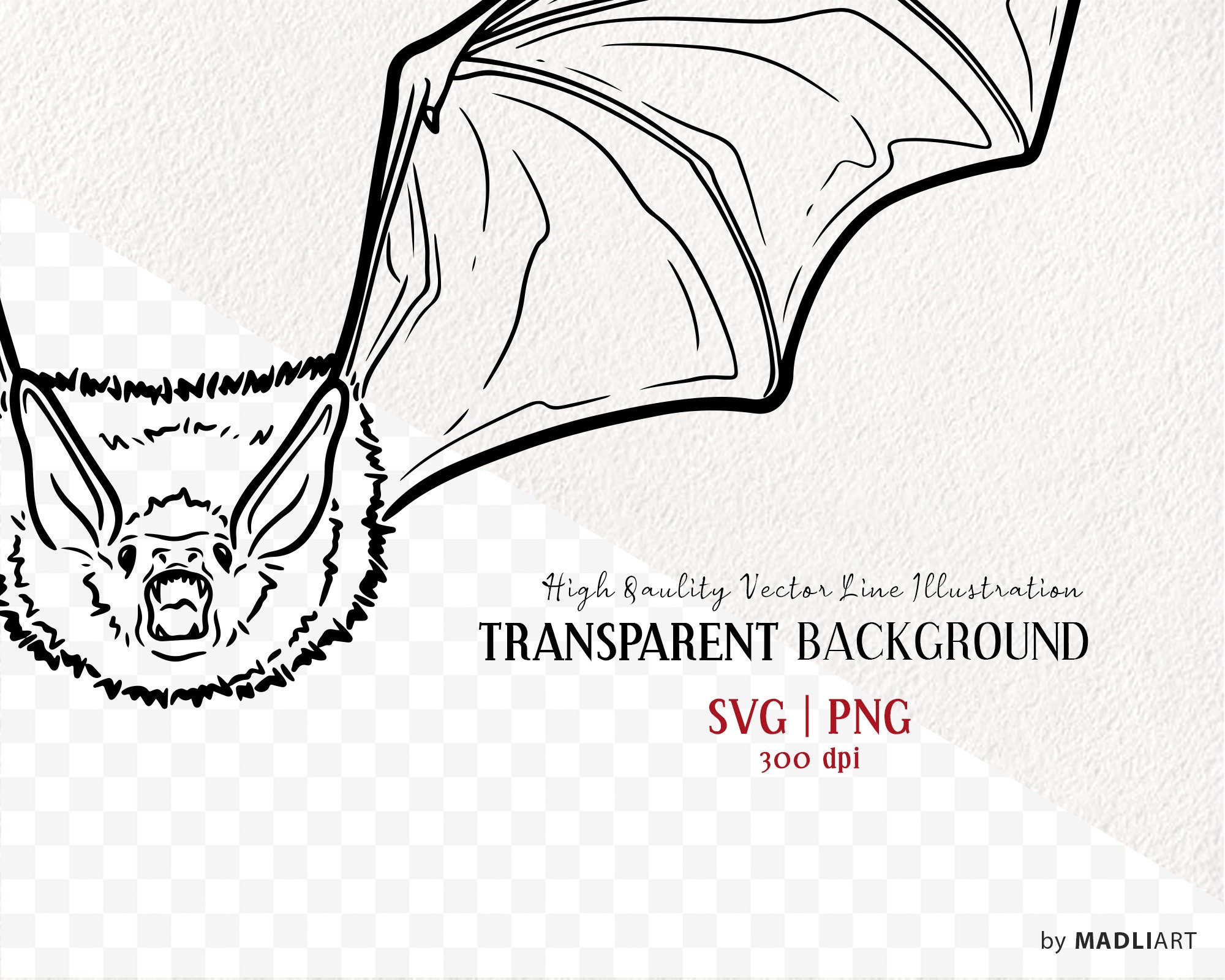 Longeared Bat SVG Clipart. Hanging Bats Vector Art. Flying Etsy