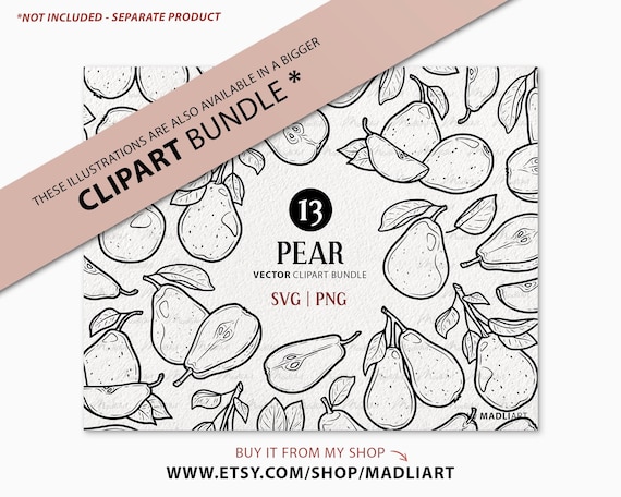 Object Line Drawing Pear Pear Outline Drawing