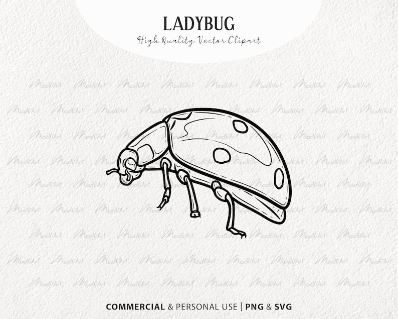 Ladybug SVG Clipart. Lady Bug Vector Outline Stamp. Cute Love Bug ...