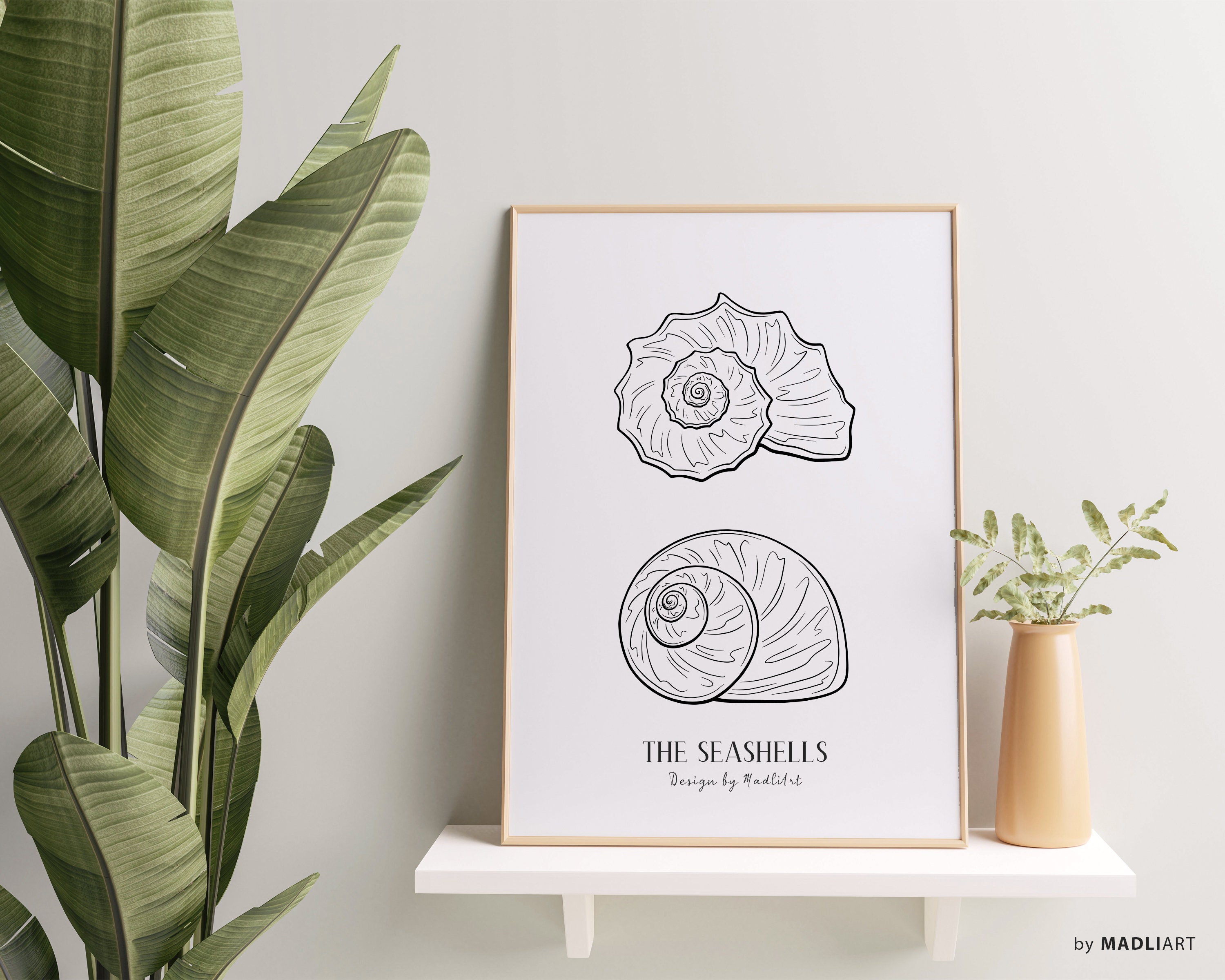 10 Procreate Seashell Stamps. Ocean Themed Tattoo Design. Beach Shell ...