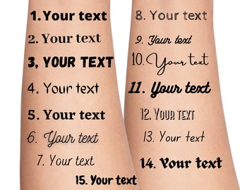 Custom Temporary Tattoos Favours Bachelorette party Temporary Tattoo Wedding Favours Temporary Tattoo gift for Him and Her Temporary Tattoos