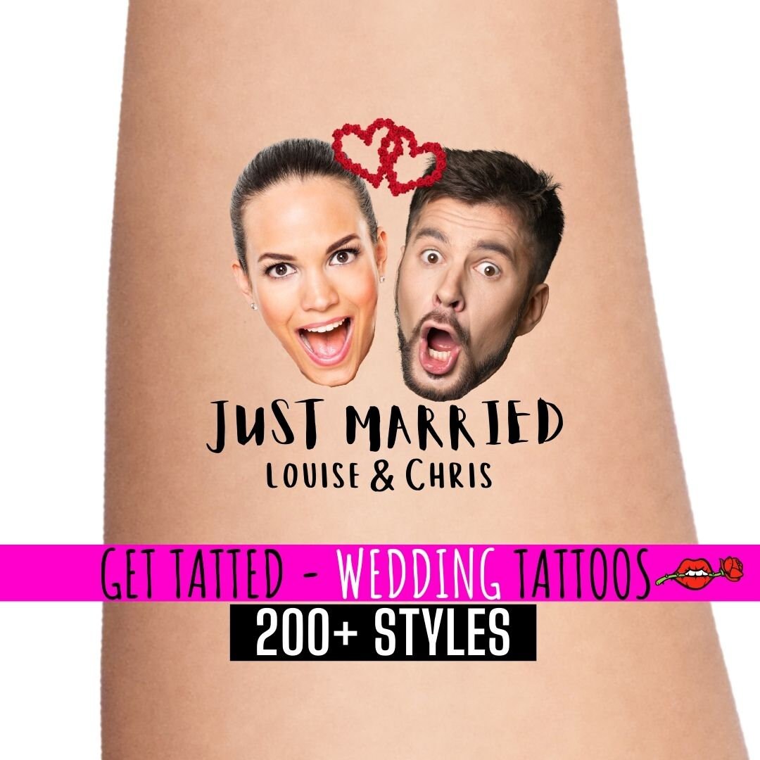 PHOTO TEMPORARY TATTOO Custom Face Tattoo Photo Temporary Etsy