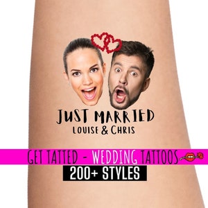 FOTO TEMPORARY TATTOO, Benutzerdefiniertes Gesicht Tattoo, Foto Temporary Tattoo, Paar Tattoo, Braut Tattoo, Hochzeitsgeschenke, Gesicht Tattoo, Hochzeit Tattoo