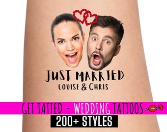 FOTO TIJDELIJKE TATTOO, Aangepaste Gezicht Tattoo, Foto Tijdelijke Tattoo, Paar Tattoo, Bruid Tattoo, Bruiloft Gunsten, Gezicht Tattoo, Bruiloft Tattoo