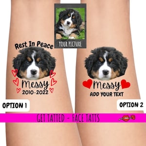 Rest In Peace animal Temporary Tattoos | Pet Dog | Pet Cat loss tattoos | fake tattoo | Animal tattoo