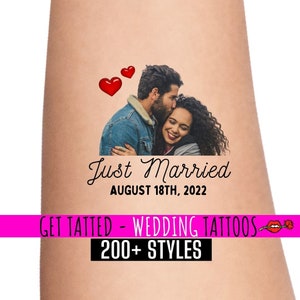 Wedding Party Temporary Tattoos, personalised stag do gift, bachelorette party, wedding favours, Groom tattoo, Wedding tattoos,  fake tattoo