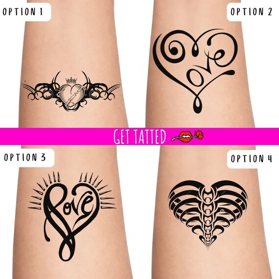 Heart Tattoos, Arm Tattoos, Anniversary, Birthday Temporary Tattoo, Wedding  Favours, Novelty Gifts, Love Tattoos. Body Tattoo, Arm Tattoo - Etsy  Australia