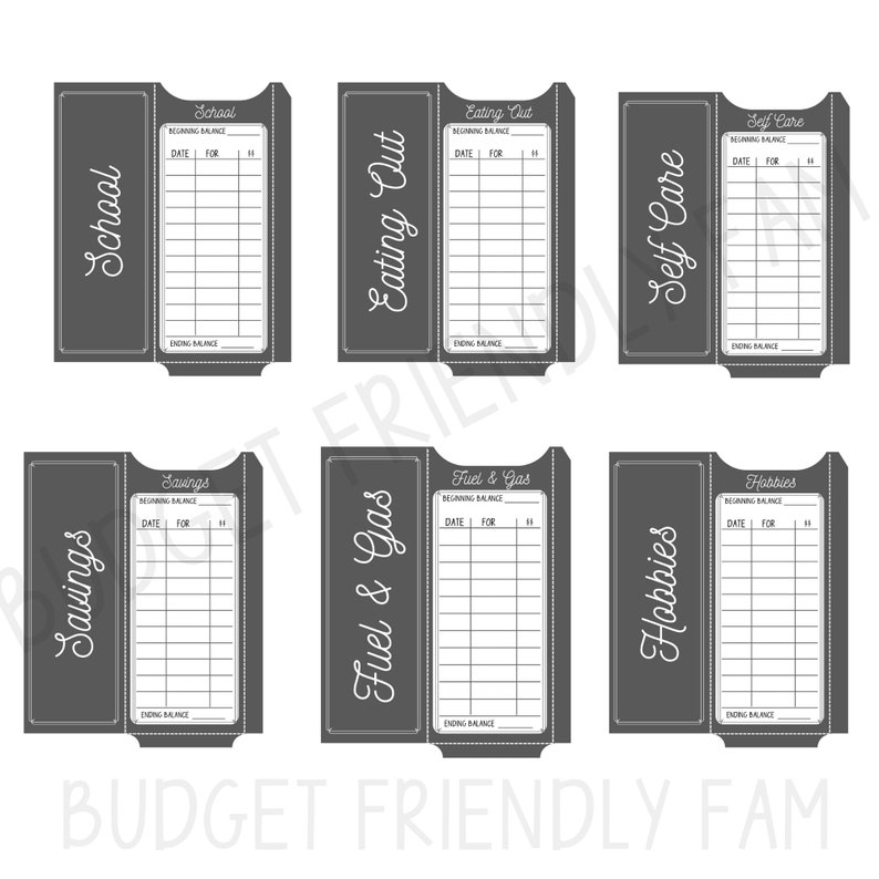 Cash Envelope Template, Cash Envelope System Insert, Printable Cash ...
