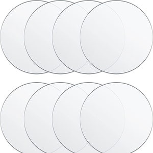 10 Transparent neutral plexiglass circles for DIY placeholders - wedding - birthday - events
