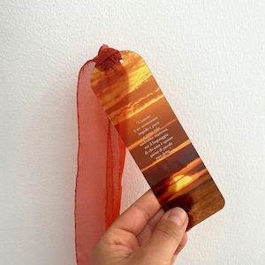 Kit 5 Customizable transparent plexiglass bookmark - photo print - for gift - placeholder - wedding favor