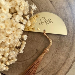 Segnaposto matrimonio / Plexiglass Specchio "Mezza Luna" / per cerimonie ed eventi