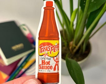 Texas Pete Hot Sauce Sticker: Waterproof Vinyl Decal