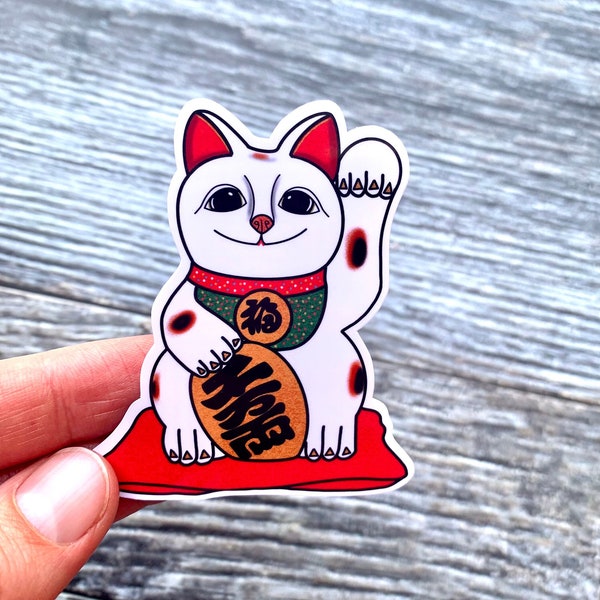 Maneki-neko Sticker | Maneki Neko Sticker | Lucky Cat Sticker | Japanese Cat Sticker | Cat Sticker | Cat Sticker Pack | Cute Sticker Pack |