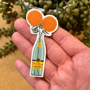 Topo Chico Marigold Sticker: Waterproof Vinyl Art