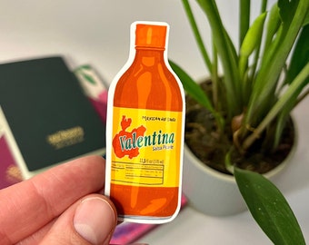 Valentina Hot Sauce Sticker: Waterproof Mexican Food Decal