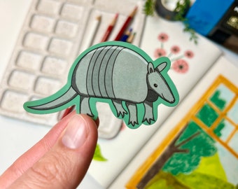 Armadillo Sticker Waterproof | Armadillo Art Waterproof Sticker | Desert Animal Waterproof Sticker | Cute Animal Sticker Waterproof