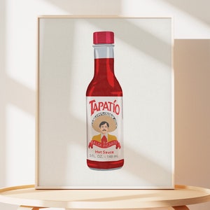 Tapatio Hot Sauce Poster Print | Tapatio Hot Sauce Art Print | College Apartment Decor| Hot Sauce Poster Kitchen Decor | Kitchen Wall Decor