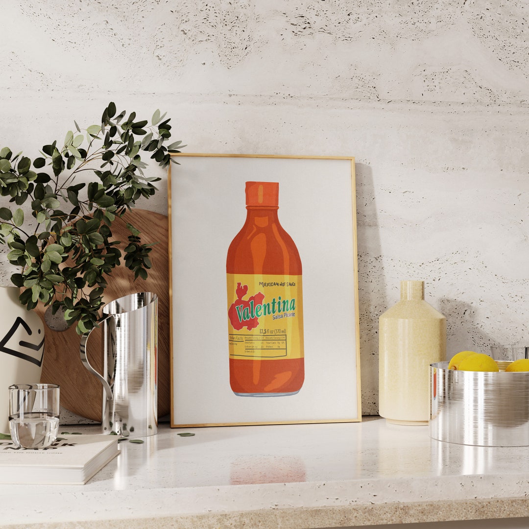 Valentina Hot Sauce Print Hot Sauce Art Print Valentina Etsy
