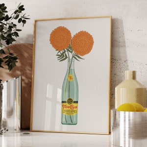 Stampa artistica botanica di Topo Chico / Stampa artistica di Topo Chico / Arte di Topo / Stampa artistica botanica / Decorazione per appartamento universitario / Poster per dormitorio del Texas