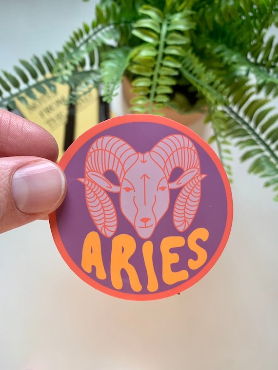 Aries Zodiac Sticker: Waterproof Horoscope Gift