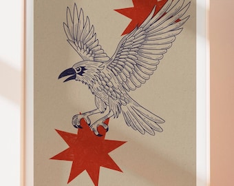 Limited Edition Raven Print | Signed Numbered Giclée | Gothic Folk Art Wall Decor