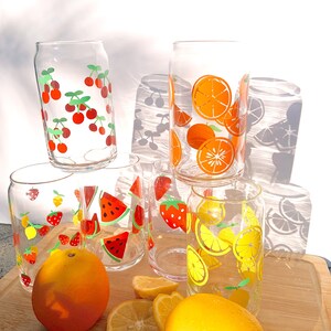 Tasses en verre de fruits / Tasses à bière en verre de fruits / Verre à café aux fruits / Tasse à fruits