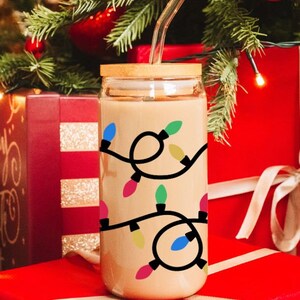 Copa de luces navideñas/Copa de cristal navideña/ Copa de cristal navideña/ Copa navideña