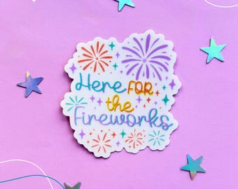 Clear Sticker Disney Fireworks | Magical Park Aesthetic Vinyl