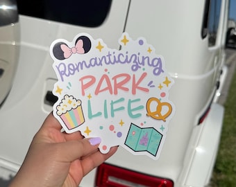 Car Magnet: Romanticizing Park Life | Park Lover Car Magnet | Theme Park Inspired Car Accessory | Waterproof Car Magnet | Cute Pa