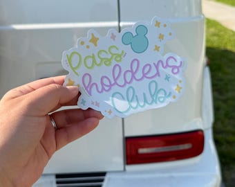 Car Magnet: Passholders Club | Disney Park Inspired Car Magnet | Waterproof Car Magnet | Park Lover Gift