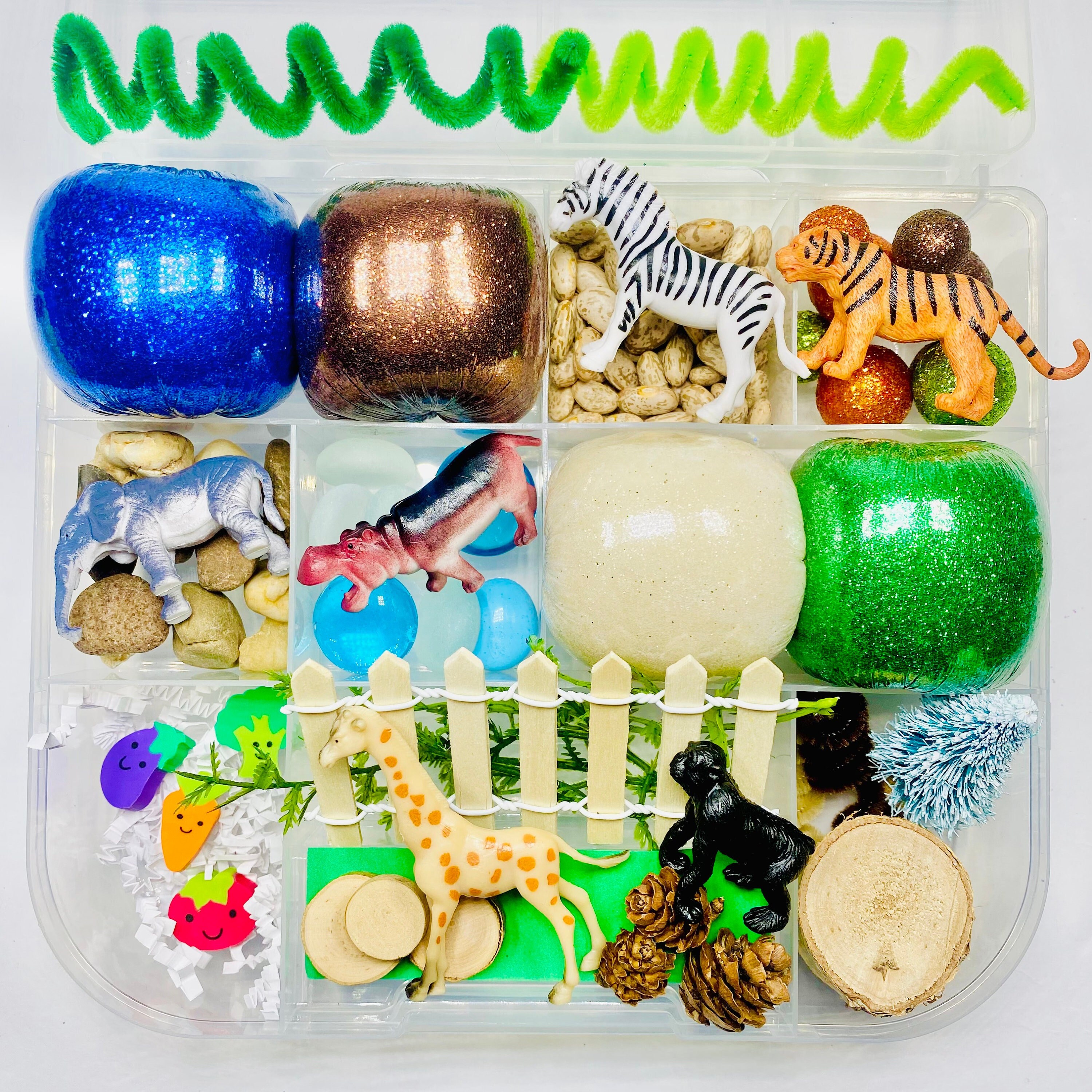 Zoo Playdough Kit Sensory Kit Sensory Bin Playdoh Kit Play Etsy UK