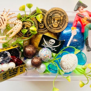 Pirate Playdough Kit, Sensory kit, Sensory bin, Playdoh kit, Play dough kit, Play Doh kit, Sensory box, Pirate sensory bin, Sensory Play