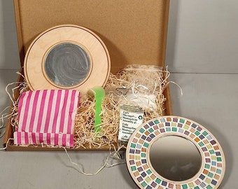 Mosaic tile make your own mirror DIY craft kit, Circle