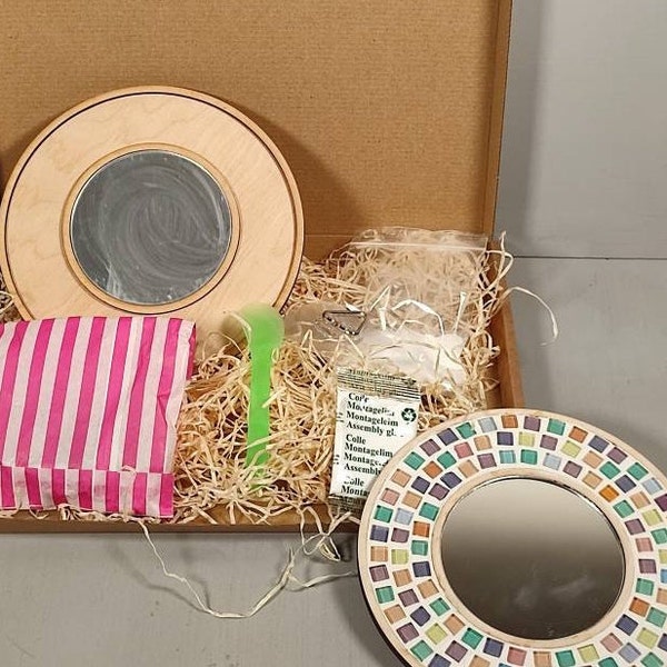 Kit de création de carreaux de mosaïque pour créer votre propre miroir, cercle