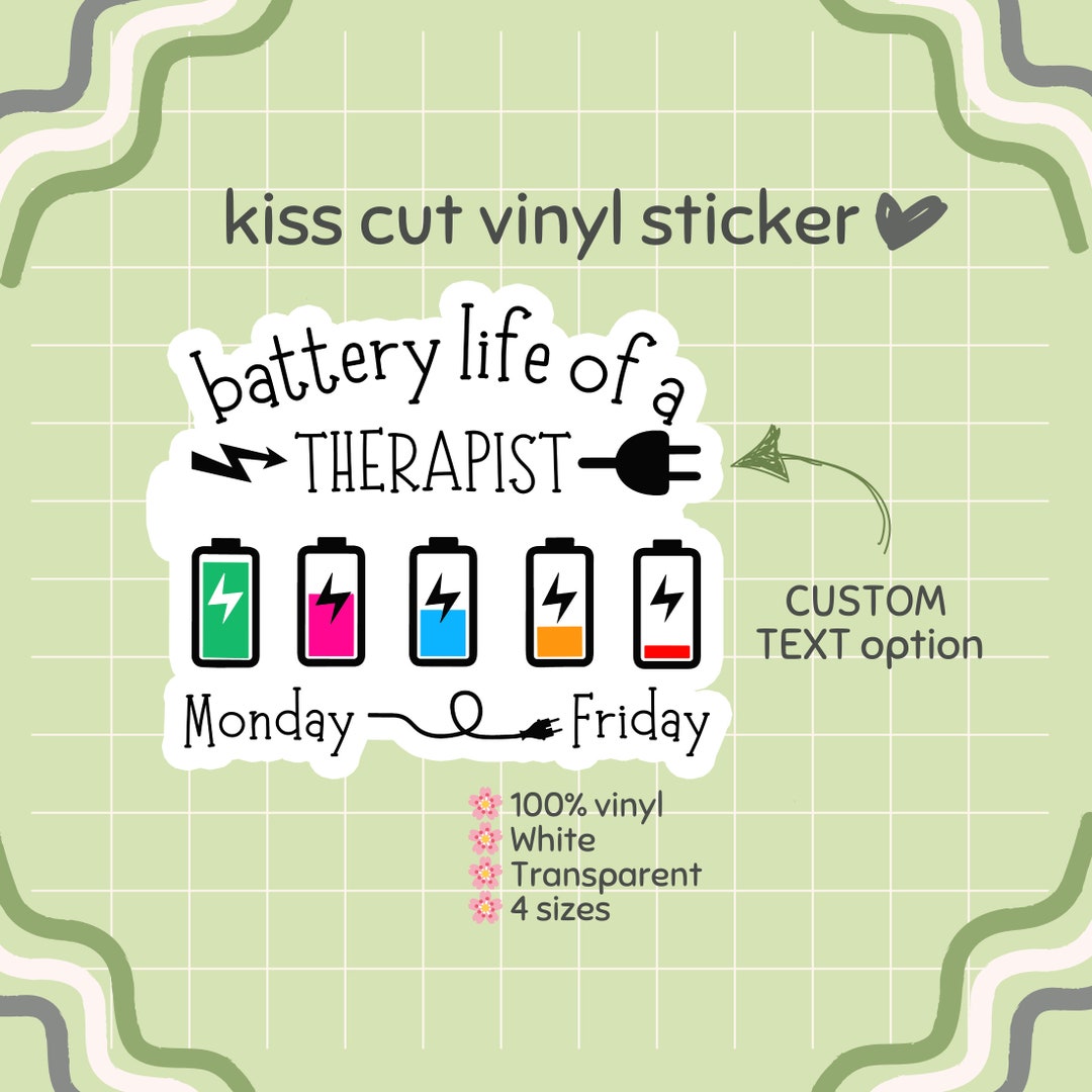 Therapist Sticker Custom Mental Health Funny Vinyl Sticker, White or Transparent Sticker ...