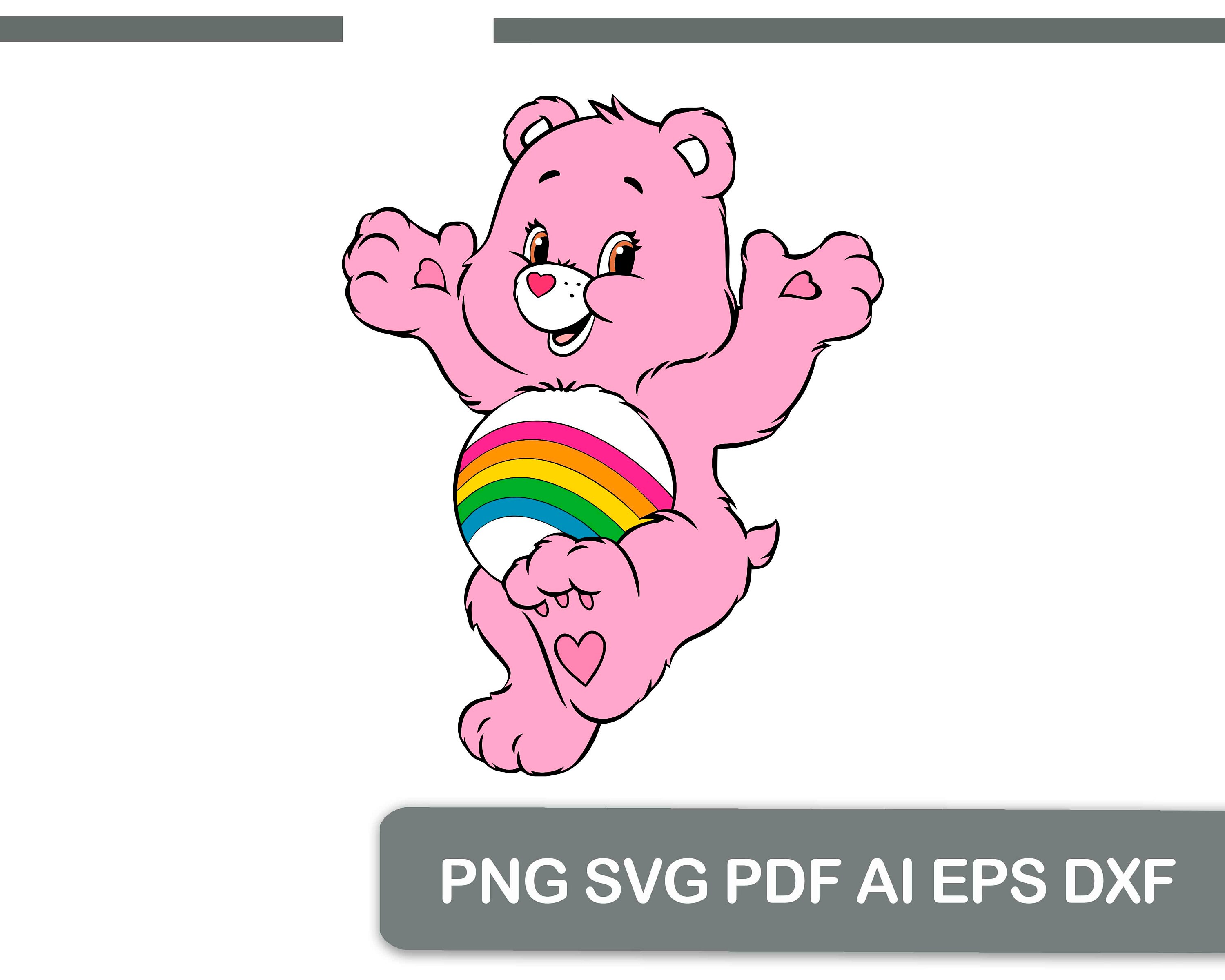 1 Care Bear Cheer Bear Printable Cricut Iron on Transfer Shirt Etsy UK