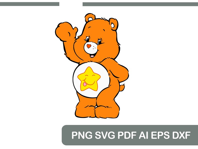 1 Care Bear Laugh a Lot Bear Printable Cricut Iron on Transfer - Etsy UK