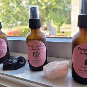 Positive Energy Room Spray, Crystal Infused Mist for Aura Cleansing, High Vibration, Spiritual Gift