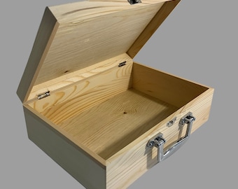 Unbehandelte Holzkiste, Erinnerungskiste, Aufbewahrungskiste, Schmuckkästchen