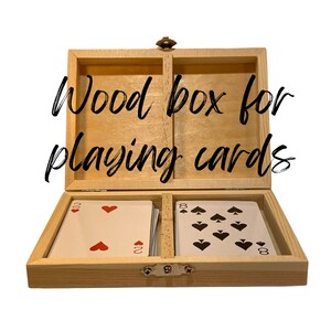 Personalized wooden playing card box with custom engraving for Christmas  gift - Shop EngravedWoodBox Other - Pinkoi