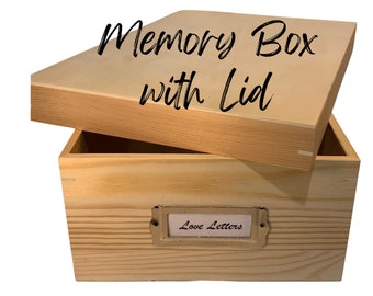 Holzkiste, Erinnerungsbox, Erinnerungsbox, Aufbewahrungsbox, Holzkiste, Holz-Andenkenbox, Holz-Aufbewahrungsbox, Holz-Andenkenbox, unvollendete Holzbox