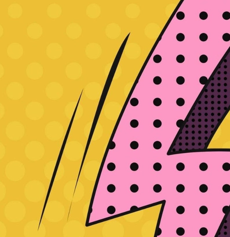 Pop Art Wall Decor Printable Set Comic Pop Art Style Wall Etsy