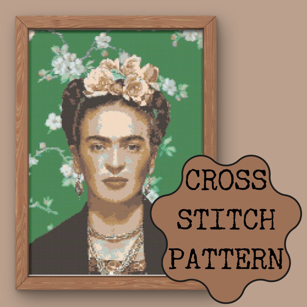 Frida Kahlo Cross Stitch Pattern, Instant Download PDF Pattern, Counted ...