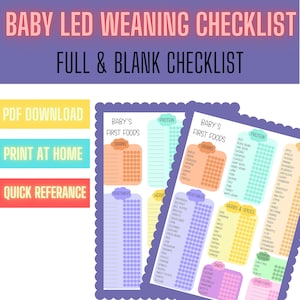 Gepersonaliseerde baby eerste voedsel checklist, babyvoeding dagboek, babyvoeding tracker print, babyvoeding grafiek, baby geleid spenen, baby spenen grafiek