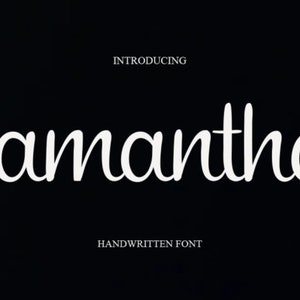 Samantha Font, Handwriting Fonts, Handwritten Fonts, Cricut Fonts, Procreate Fonts, Canva Fonts, Craft Fonts, Crafter Fonts, Writing