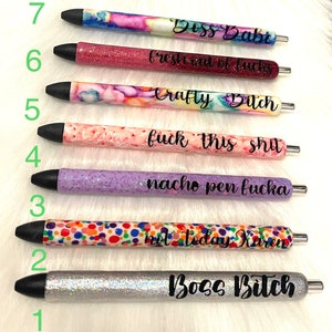 WNG Weekday Glitter Pen Set 7Pcs Funny Pens Weekday Glitter Pen Set Office  Decor Days of The Week Pens Funny Office Gifts 10Ml 