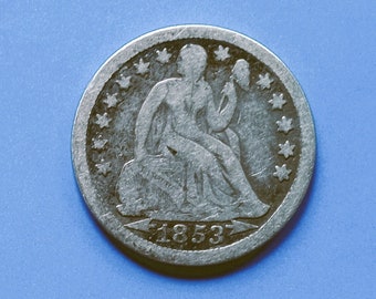 Seated Liberty Dime 10c Arrows 1853