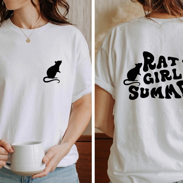 Rat Girl Summer Shirt, Rat Lover Gift Shirt, Animal Lover Tee, Pet Shirt, Hello Summer Gift, Rat Shirt, Funny Mouse Rat Shirt, Trending Gift