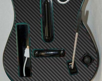 LidStyles Carbon Fiber/ Textured Faceplate Skin Protector Aufkleber Kompatibel mit Nintendo Wii Guitar Hero 5