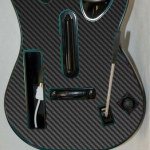 LidStyles Carbon Fiber/ Textured Faceplate Skin Protector Decal Compatible with Nintendo Wii Guitar Hero 5